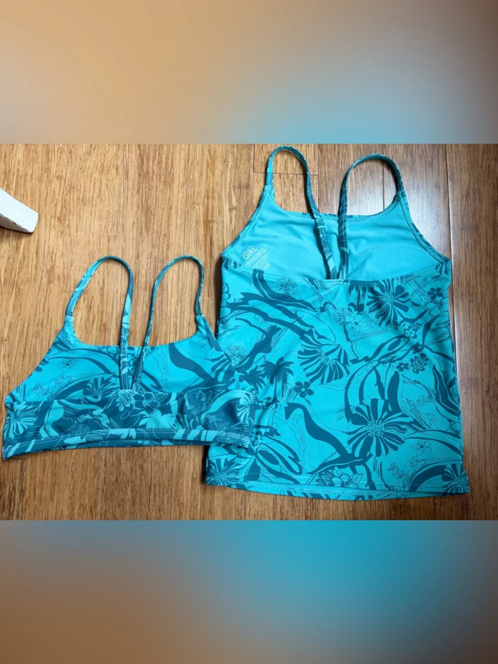 Athleta Girl Surf Dream Tankini Top and bikini top Size XL/14